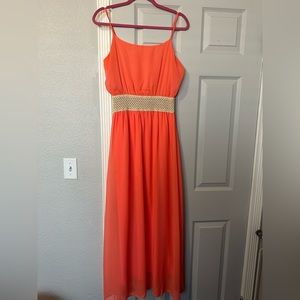 Beautiful coral color dress size Medium Juniors